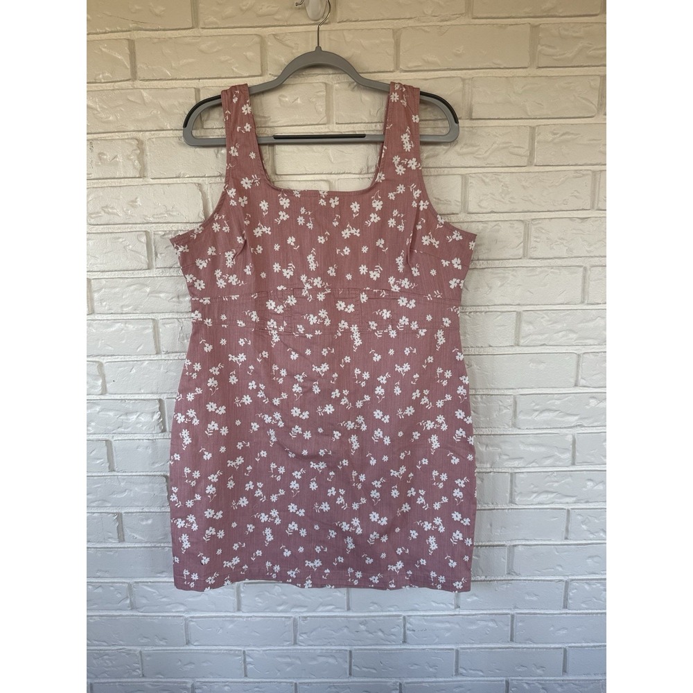 No Boundaries Pink Floral Mini Dress XXL Cottagecore Summer